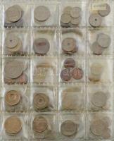 463db-os vegyes, főleg észak-európai fémpénz gyűjtemény kék gyűrűs albumba rendezve, közte Monaco, D...