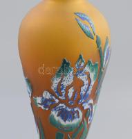 La Rochere francia üveg lámpa, jelzett, szereléke sérült, m: 35 cm