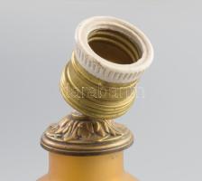 La Rochere francia üveg lámpa, jelzett, szereléke sérült, m: 35 cm