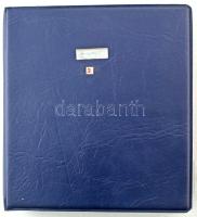 532db-os vegyes európai fémpénz gyűjtemény kék gyűrűs albumba rendezve, közte Svájc, Franciaország, ...