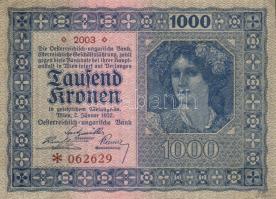 Ausztria / Osztrák-Magyar Bank 1922. 1000K T:I