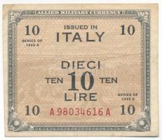 Olaszország / Szövetséges megszállás 1943. 10L "AA" T:F Italy / Allied Occupation 1943.10 Lire "AA" C:F  Krause P#M19a