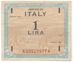 Olaszország / Szövetséges megszállás 1943. 1L "F" nyomdai jelzéssel T:F Italy / Allied Occupation 1943.1 Lira with printer code F C:F  Krause P#M10a