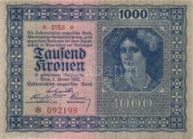 Ausztria / Osztrák-Magyar Bank 1922. 1000K (2x) T:I