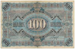 Német Birodalom / Württemberg 1911. 100M vízjeles papíron T:F German Empire / Württemberg 1911. 100 ...