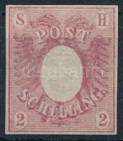 Német államok Schleswig Holstein 1850 Mi 2a vizsgálójellel (Mi EUR 350,-)