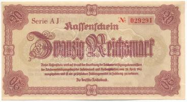 Német Harmadik Birodalom / Szudétavidék és Alsó-Szilézia 1945. 20M T:XF hajtatlan German Third Reich...