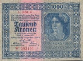 Ausztria / Osztrák-Magyar Bank 1922. 1000K (3x) T:I