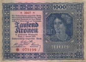 Ausztria / Osztrák-Magyar Bank 1922. 1000K (3x) T:I