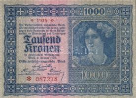 Ausztria / Osztrák-Magyar Bank 1922. 1000K (3x) T:I