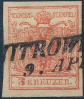 1850 3kr HP III lemezhiba a sas fejénél &quot;(M)ITROW(ICZ)&quot;