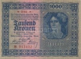 Ausztria / Osztrák-Magyar Bank 1922. 1000K (3x) T:I