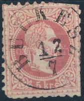 1867 5kr "BULKESZ" (Gudlin 400 pont) ( ollóval vágva, foghibák / perf. faults)