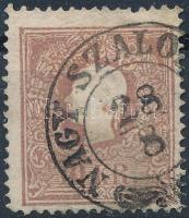 1858 10kr II tipus elfogazva, festékfolt a fejen "NAGY-SZALO(NTA)"