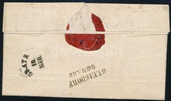 1857 9kr MP III on domestic cover with full content "MALACZKA" - "GRATZ" - "...