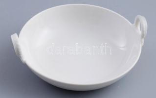 KPM Siegmund Schütz fehér porcelán ékszeres tálka / pralinékínáló, jelzett, d: 13,5 cm