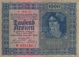 Ausztria / Osztrák-Magyar Bank 1922. 1000K (3x) T:I