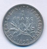 Franciaország 1898. 1Fr Ag T:VF  France 1898. 1 Franc Ag C:VF  Krause KM#844