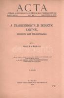 (Kibédi) Varga Sándor: 
A transcendentális dedukció Kantnál. Bevezetés Kant philosophiájába. (Aláír...