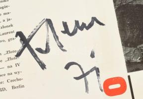 1971 Klemens Felchnerowski (1928-1980) lengyel festőművész aláírt kiállítási plakátja. Hajtva, kis s...