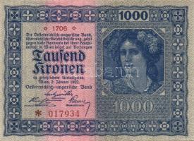Ausztria / Osztrák-Magyar Bank 1922. 1000K (4x) T:I