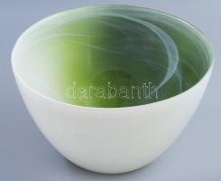 Leonardo Giardino opálosan színezett bowl, jelzés nélkül, kis kopással, d: 24 cm, m: 14 cm