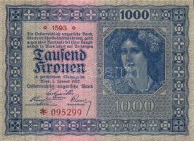 Ausztria / Osztrák-Magyar Bank 1922. 1000K (2x) T:I-