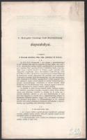 1912 A ,,Bodrogközi Gazdasági Vasút Részvénytársaság" alapszabályai. Bp., Pátria-ny., 14+(2) p. Tűzött papírkötés, a címlap kissé koszos.