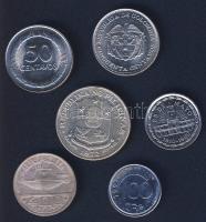 Kis dél-amerikai tétel 5klf db + 1db fülöp-szigeteki pénz T:1,2