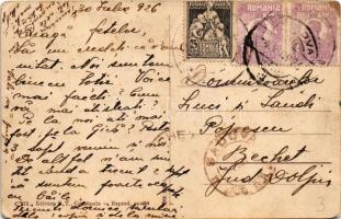 1926 Techirghiol, Tekirgöl; O barca cu motor pe lac / motorboat on the lake (EB)