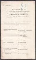 1913 Niederschrift Nr. 103 über die am 2. Juni 1913 in Wien abgehaltenen Verhandlungen des Technischen Komitees der gemeinschaftlichen Eisenbahndirektorenkonferenz. / Az 1913. jún. 2-án Bécsben tartott osztrák-magyar közös vasúti igazgatósági konferencia jegyzőkönyve. Bp., Hornyánszky-ny., 20 p.+ 3 (kihajtható) t. Német nyelven. Tűzött papírkötés, a címlap kissé foltos.