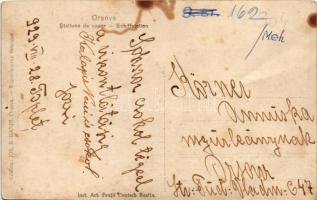 1929 Orsova, Statiune de vapor / Schiffstation / Dunai kikötő, JUPITER lapátkerekes gőzhajó. Jos. B....