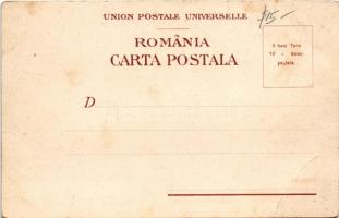 Tismana (Gorjiu), Manastirea, Salutari din Romania / monastery. Carol Göbl Art Nouveau, litho (EB)