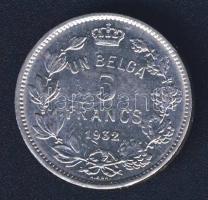 Belgium 1932. 5Fr Albert T:3 kis ph