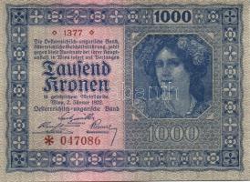 Ausztria / Osztrák-Magyar Bank 1922. 1000K T:I-