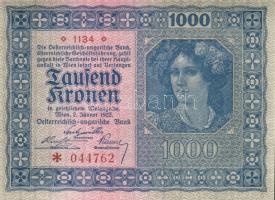 Ausztria / Osztrák-Magyar Bank 1922. 1000K T:I-