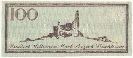 Németország / Weimari Köztársaság / Bad Dürkheim 1923. 100.000.000M szükségpénz T:F szép papír
Germ...