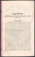 1909 Nagykároly, jegyzőkönyv az ,,Ecsedi-láp lecsapoló Szamos-balparti ármentesítő és belvízszabályozó társulat" közgyűléséről (Gróf Károlyi Gyula társulati elnök jelenlétében). Nagykároly, Manyák és Tóth-ny., 16 p. Tűzött papírkötés, kissé foltos.