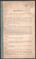 1901 Szolnok, jegyzőkönyv Jász-Nagykun-Szolnok vármegye törvényhatósági bizottságának közgyűléséről. Szolnok, Bakos István-ny., 121+(1) p., 9+(1) p. Papírkötésben, sérült, hiányos borítóval.