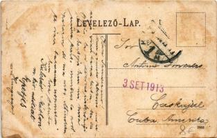 Eperjes, Presov; Kassai út, Postapalota, Zavaczky Gyula könyvnyomda üzlete / street, post palace, bo...