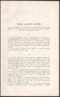 1904 Alkalmi egyesülési szerződés Gregersen G. és Fiai, Herzog M. L. és Társa, Kramer J., illetve Zimonyi Schwarz Ármin és Fia budapesti cégek között, a fiumei kikötő záró mólójának építésére, valamint a Mária Terézia móló meghosszabbításának munkálataira. Bp., Athenaeum-ny., 13+(1) p. Tűzött papírkötés, minimálisan foltos.