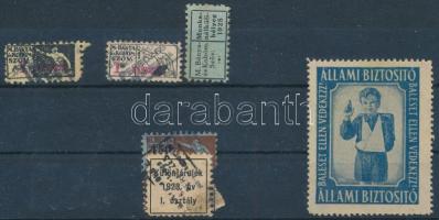 5 db klf tagsági és egyéb bélyeg