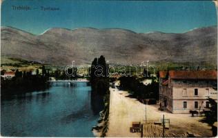 1915 Trebinje, general view with railway station + "K.u.K. Festungskommando in Trebinje" (EK)