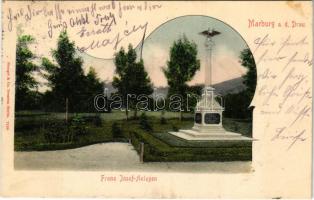 1902 Maribor, Marburg; Franz Josef-Anlagen / park, monument (fl)