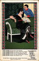 Patria Petinet Schutzmarke / Harisnya reklám / Stockings advertisement. Art Nouveau litho (fl)