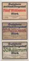 Németország / Weimari Köztársaság / Bergedorf 1923. 5.000.000M-100.000.000.000M szükségpénz (7xklf) ...