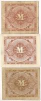Német Harmadik Birodalom / Szövetséges megszállás 1944. 1/2M + 1M + 5M mindhárom bankjegy "F&qu...