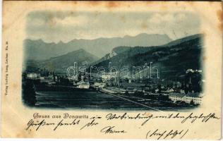 1899 (Vorläufer) Donawitz (Leoben, Steiermark); general view with steelworks, steel factory. Verlag Ludwig Lang (fl)