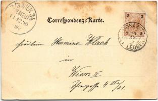 1899 (Vorläufer) Donawitz (Leoben, Steiermark); general view with steelworks, steel factory. Verlag ...