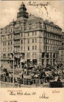 1903 Wien, Vienna, Bécs; Theater a.d. Wien / theatre, market (fl)